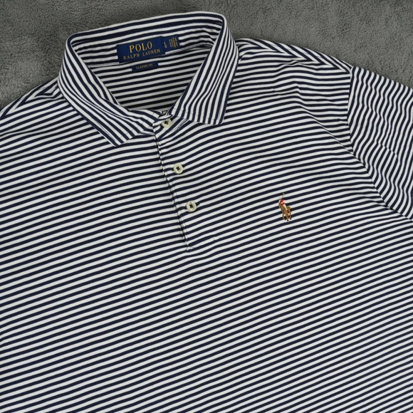 Polo Ralph Lauren Other - Polo Ralph Lauren Polo Shirt Men Large Blue White Striped Classic Fit Cotton
